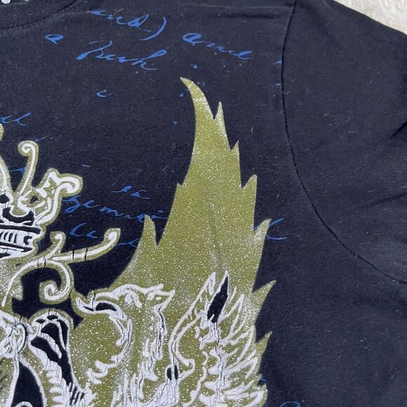 Vintage Y2K Dereon Women’s Graffiti AOP Women’s V Neck Tee T Shirt - Picture 3 of 6